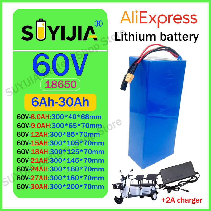Nova Bateria de Íon de Lítio 6 - 60V 30Ah Electric Scooter Battery avaliação e preço
