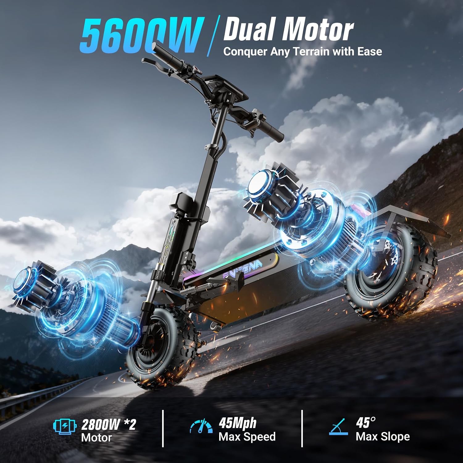 Patinetes Elétricos GT7 para A - 60V 5600W Dual Motor Electric Scooter avaliação e preço